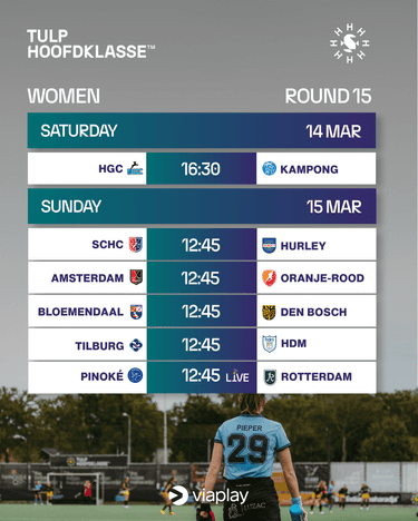 Game schedule DAMES round15