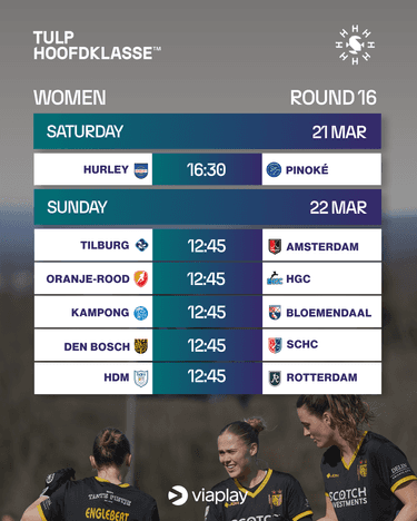 Game schedule DAMES round16