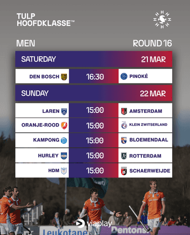 Game schedule HEREN round16