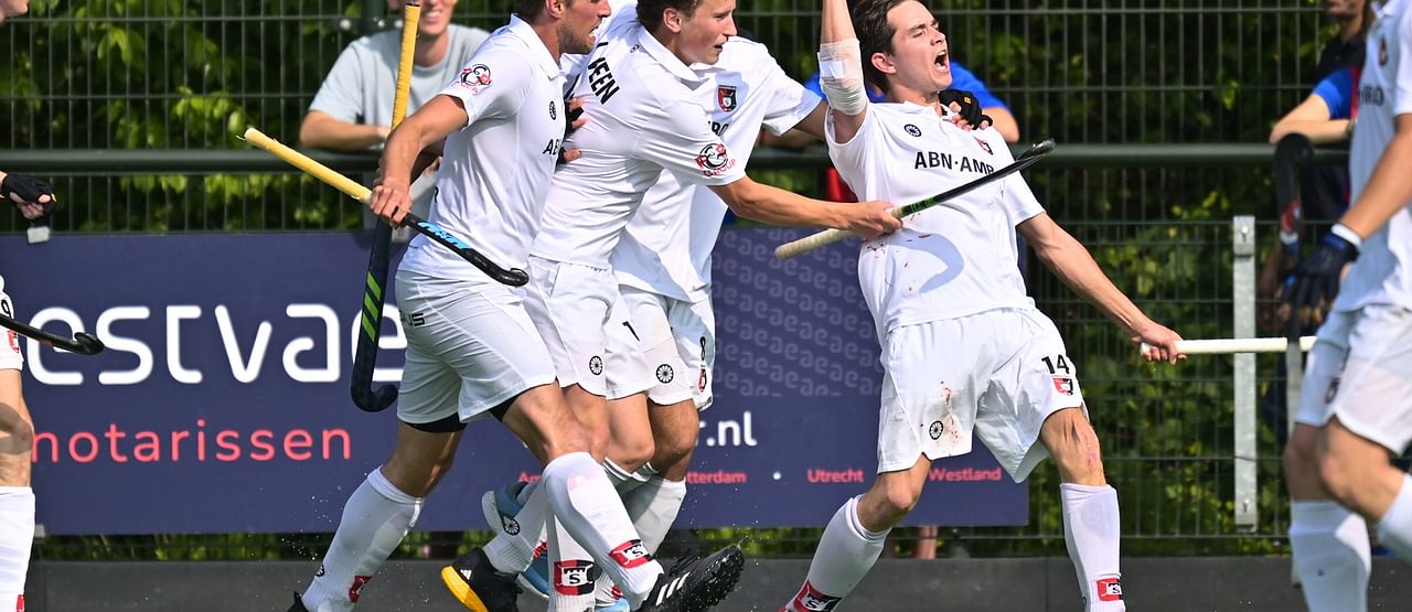 Daan Troost na zijn gelijkmaker voor Schaerweijde. Foto: Bart Scheulderman
