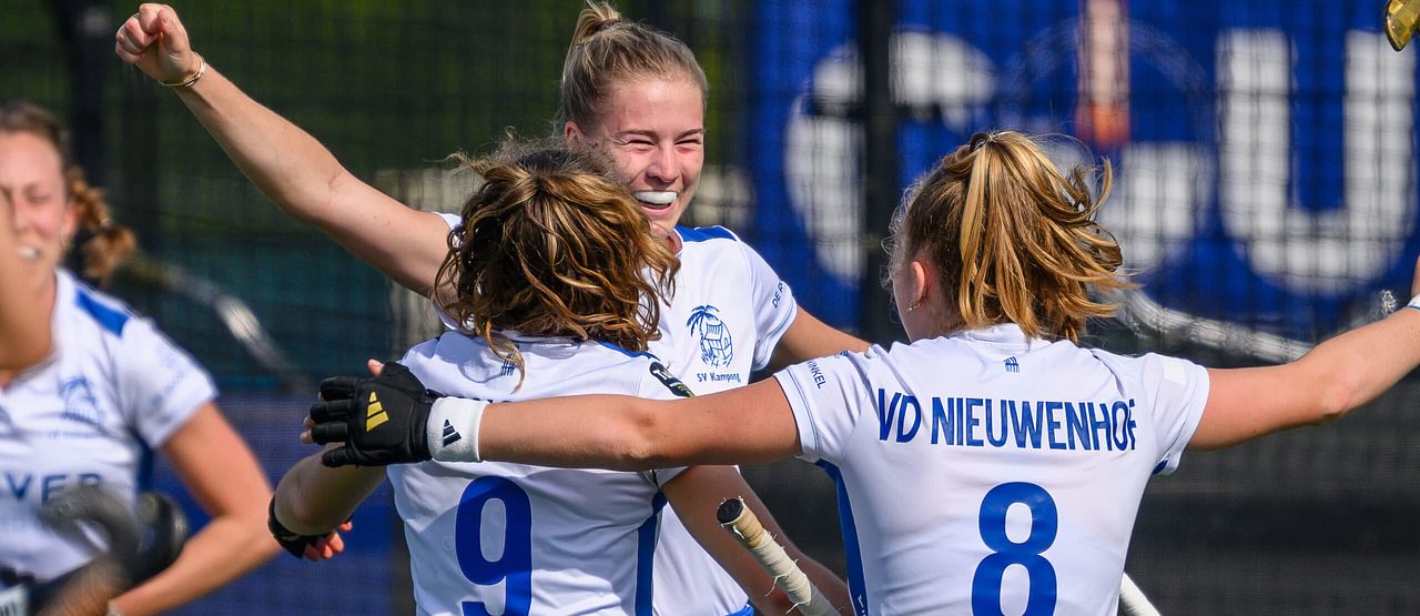 Dames Kampong juichen na doelpunt