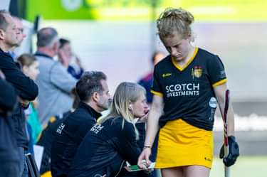 Lieve Wijckmans na de nederlaag tegen SCHC.