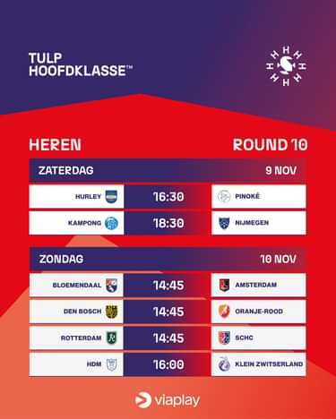 Wedstrijdschema Men round10