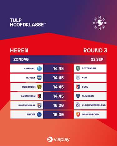 Wedstrijdschema Men round3