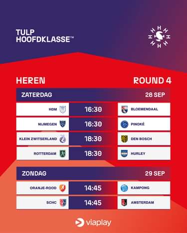 Wedstrijdschema Men round4