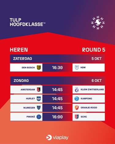 Wedstrijdschema Men round5