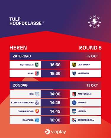 Wedstrijdschema Men round6