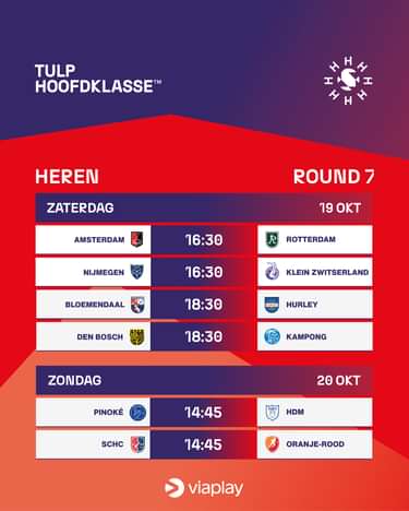 Wedstrijdschema Men round7