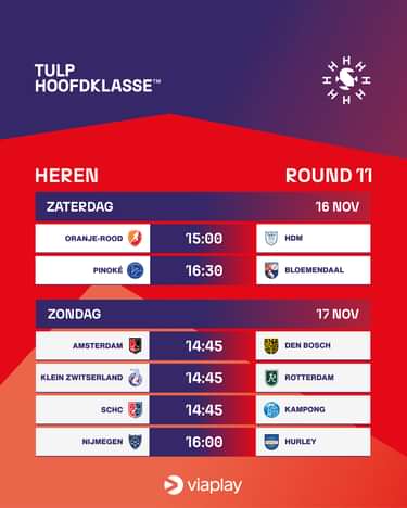 Wedstrijdschema Men round9