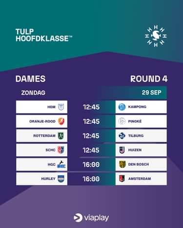 Wedstrijdschema Women round4