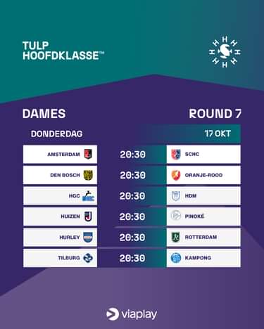 Wedstrijdschema Women round7