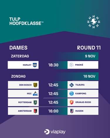 Wedstrijdschema Women round10